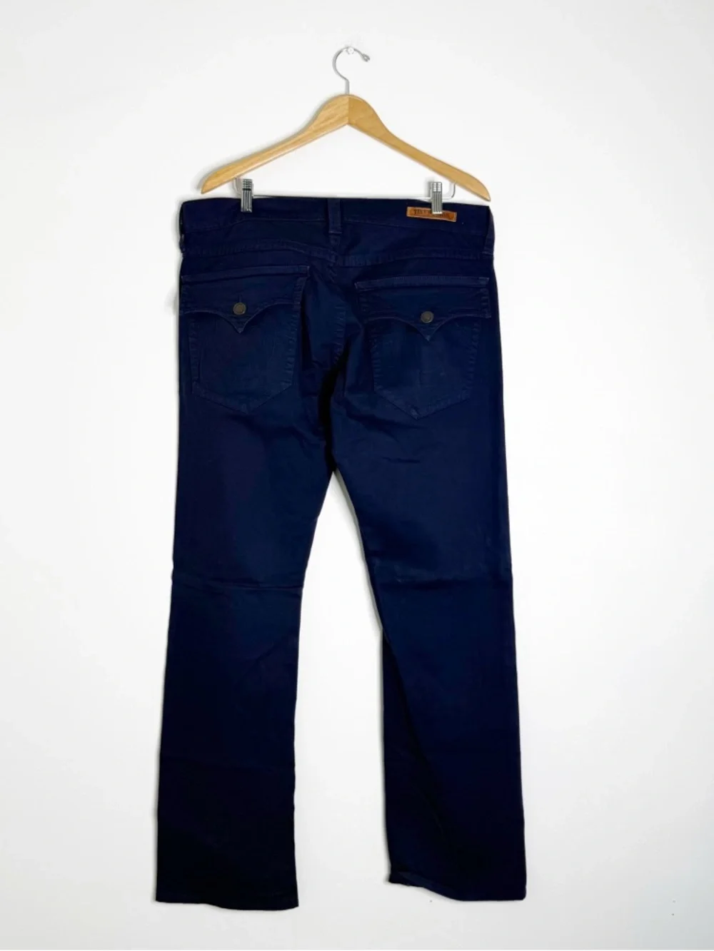 True Religion Ricky Navy Straight Leg Jeans Size 36 Stretch Denim